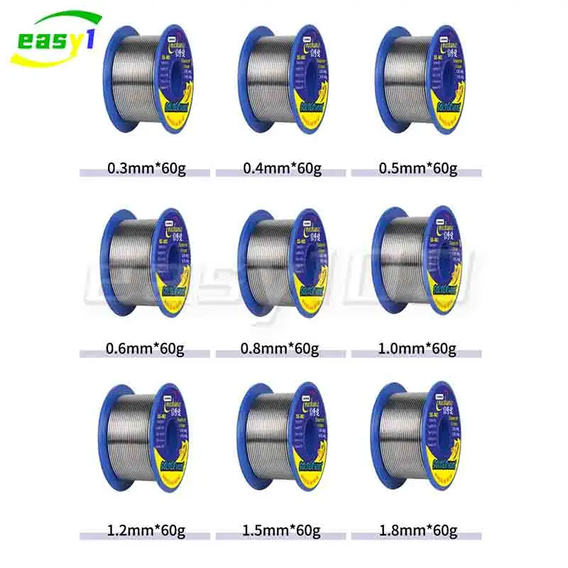 Soldering Wire MECHANIC Rosin Core Flux SX-862 183℃ Melting Point 0.3-1.8mm 60g Double High Purity Environmental Tin
