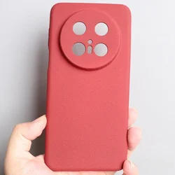 Sandstone Soft TPU Ultra-Thin Matte Silicone Lens Protection Phone Case for Mate 70 (Red)