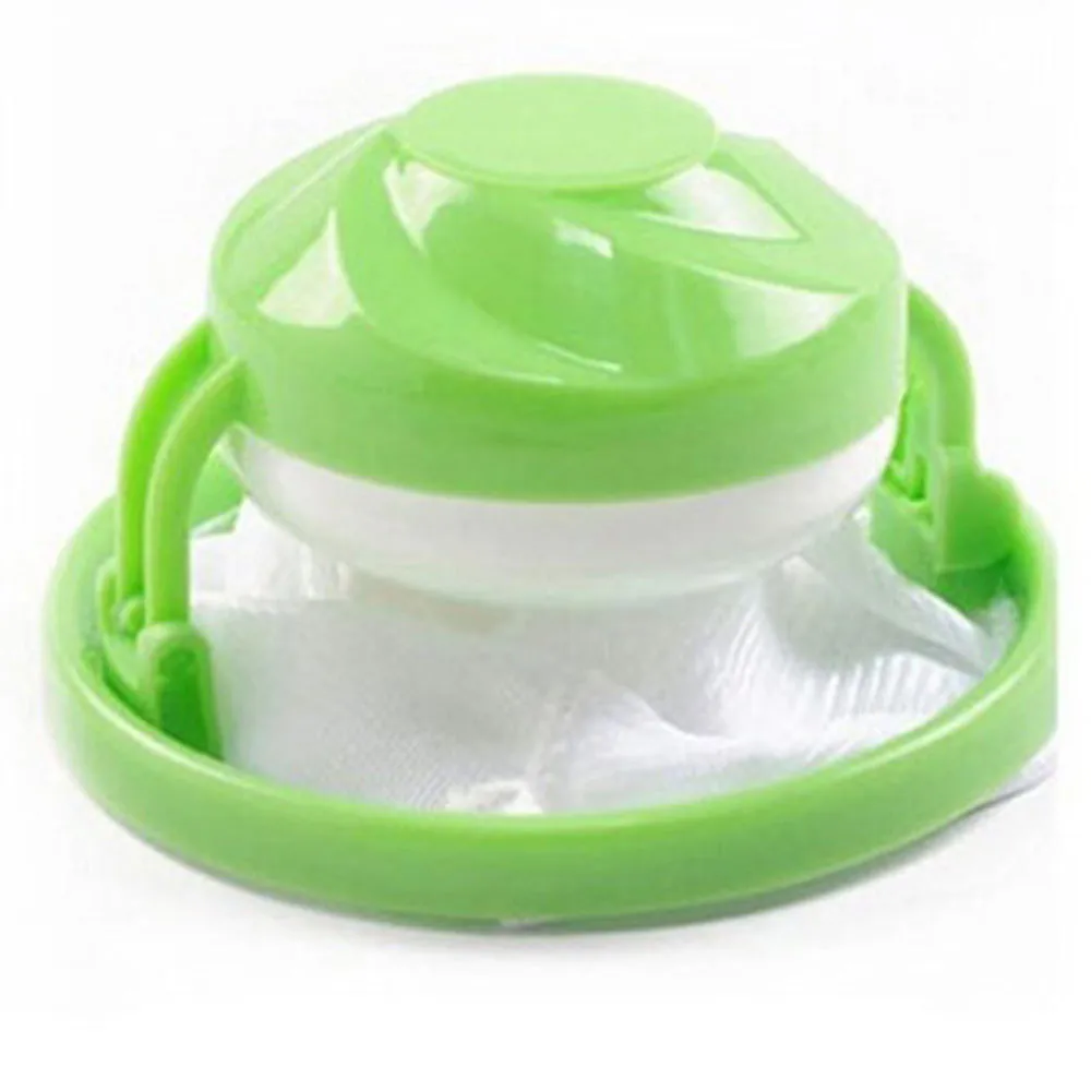 1pc Round Mesh Filter Bag Floating Style Washing Machine Wool Filtration Hair Removal Device Washing Machine Cleaning Ball