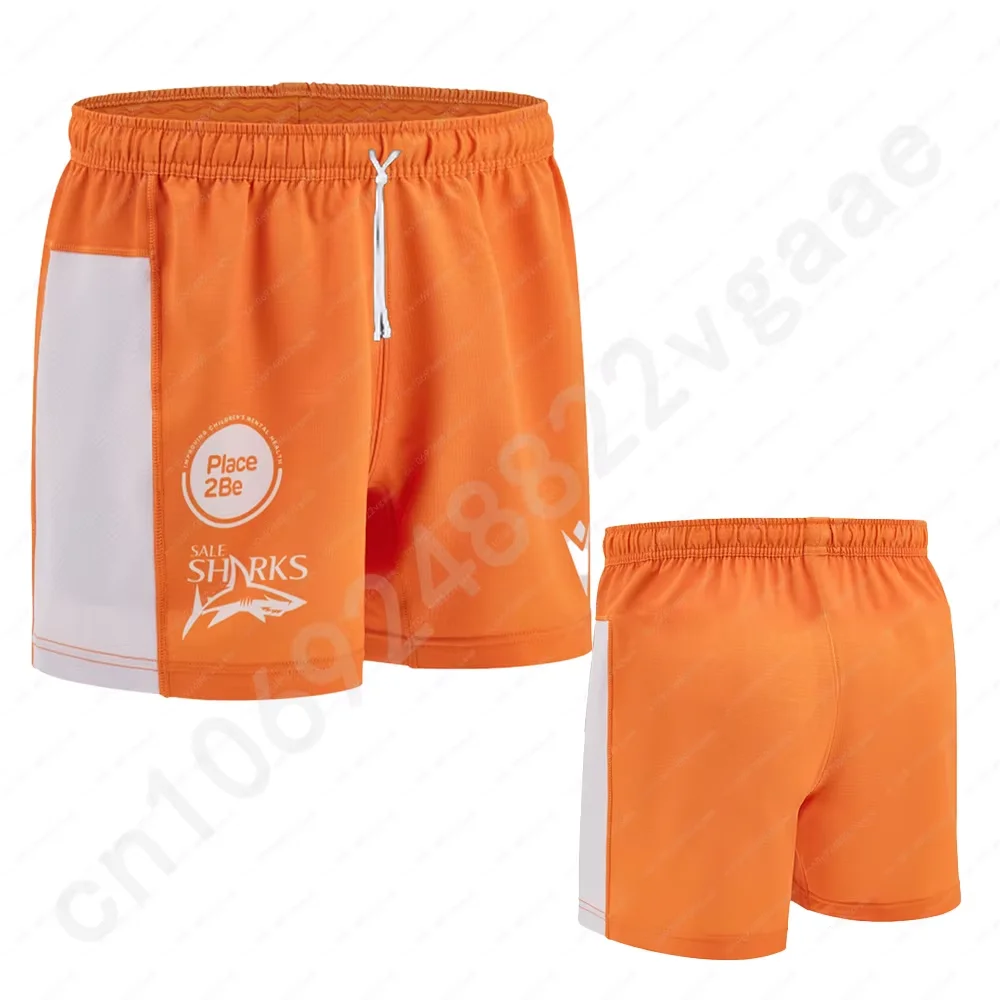 Sale Sharks Away Match Pants Rugby Jersey Men Clothes T Shirt Team Boys Tee Top Junior Adults Training Trousers Shorts New