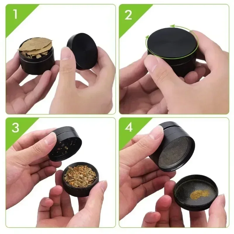 2 inch Metal Bulldog Herb Grinder 4-layer Manual Spice Salt Mill Mortar Tobacco Raw Grass Grinder Cigarette Smoking Tool