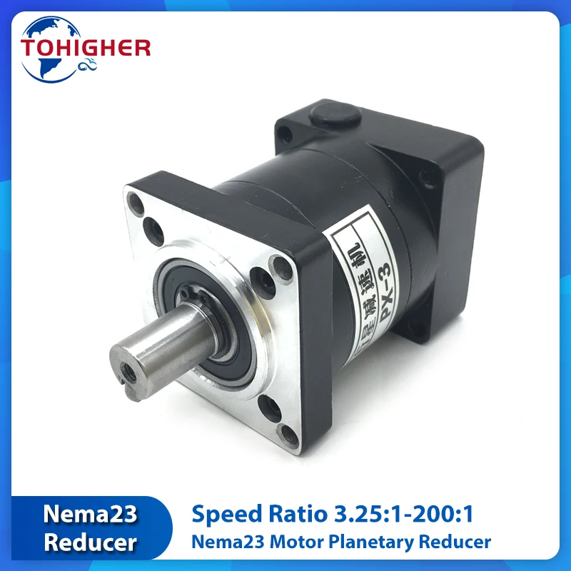 

Nema23 Motor Reducer Planetary Gearbox Speed Gearbox Step-down Gearbox 6.35mm/8mm Input 14mm Output for 57 Flange Stepper Motor