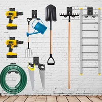 Garage Power Tool Hooks Wall Mounted Adjustable Weed Mower Hanger Heavy Duty Garden Tool Organizer Rack for Trimmer Power Tool 2