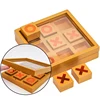 Unique Gift Classic Wooden Tic Tac Toe XOXO Best Strategy Board Games for Adults And Kids Juegos De Mesa Familiares Divertidos 5