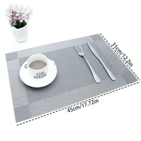 6PCS Table Mat Insulation Mat Placemat DIY Cut Leave-in Waterproof Placemat Western Restaurant Simple And Exquisite Placemat 6