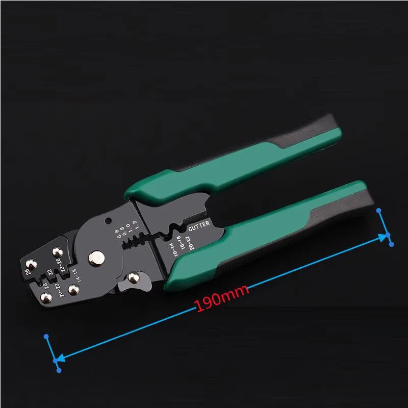 EUROP STYLE Crimping Tool Crimping Plier Wire Stripper Cutter Crimper WireTool 10-26AWG Quadrilateral Tube Bootlace Terminal