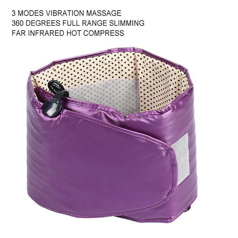 Electric Sauna Heating Belt Slimming Waist Warm Vibration Weight Loss Beauty Far Infrared Belly Trimmer Back Pain Relief Tool