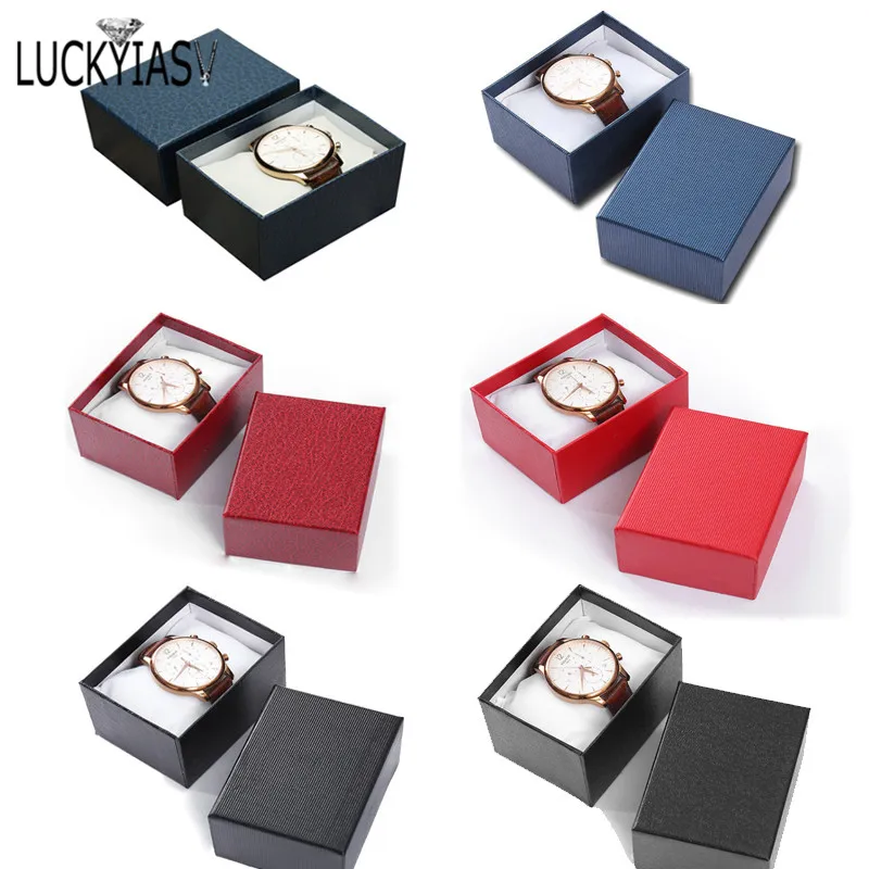 

Watch Box Bracelet Jewelry Box Watch Gift Boxes Showed Case Exquisite Decoration Portable Cardboard Present Gift Container Case