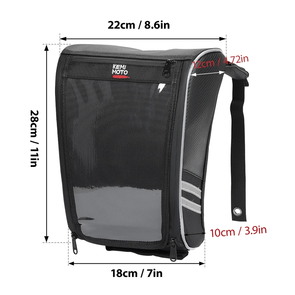 thumbnail image 2 of KEMIMOTO Motorcycle Tank Bag For Bike Riding, Magnetic Tank Bag For Bike, EVA Hard Shell Thigh 2 of 10