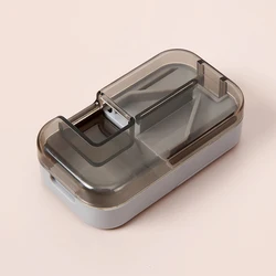 Compact Travel Pill Organizer with Compartments for Daily Medication Storage (Grey)