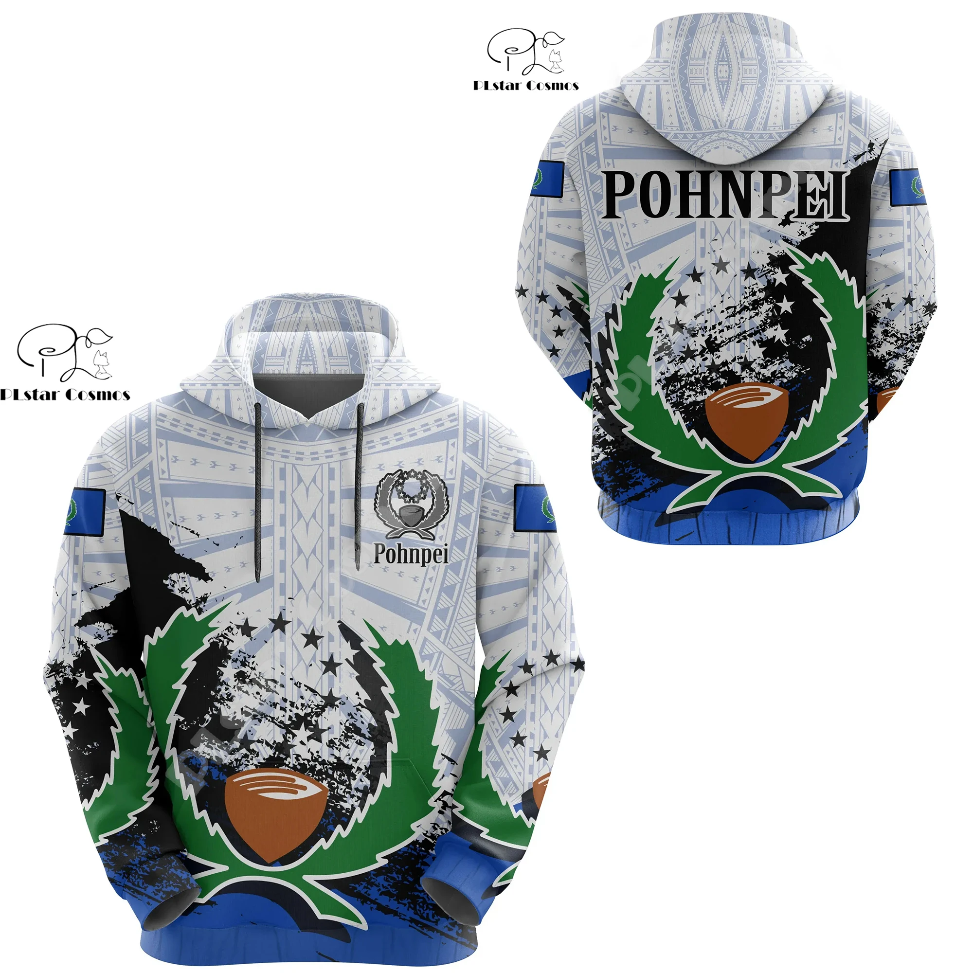 

Polynesia Culture Island Country Pohnpei Flag Tribal Colorful Turtle Tattoo Retro 3DPrint Harajuku Casual Funny Hoodies Jacket G