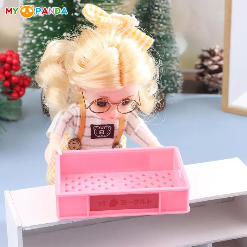 

1/6 1/12 кукольный домик, миниатюрная корзина для хранения молока, хлеба, корзина для хранения кофе, модель для хранения, кухня, декор для сцены, игрушка