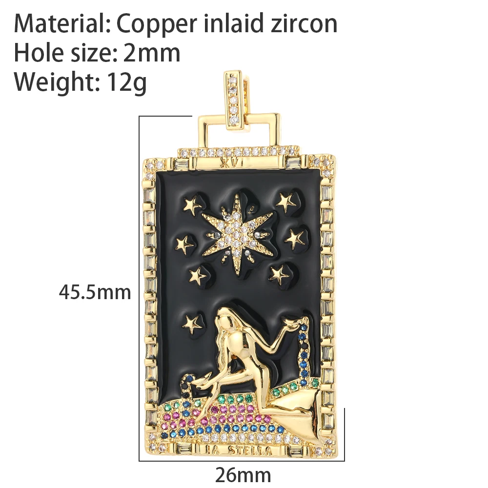 Ciondoli Tarocchi In Acciaio Inox - Kit 6 Stili Con Strass Per Creare Gioielli Fai Da Te - Foto 4