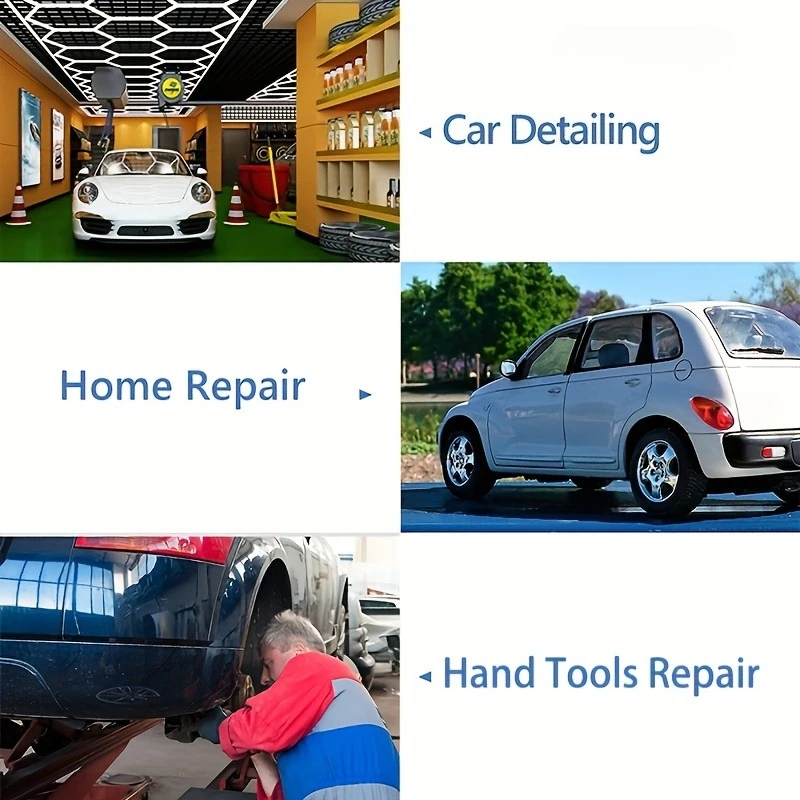 Strumenti per la riparazione di ammaccature su auto nuove, inclusi un kit di riparazione ammaccature senza vernice e kit di rimozione per ammaccature della carrozzeria. - Image 6