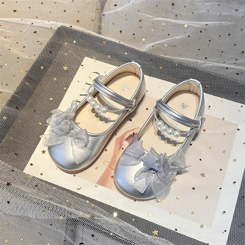 Girls Leather Shoes Autumn Korean Style Soft Bottom