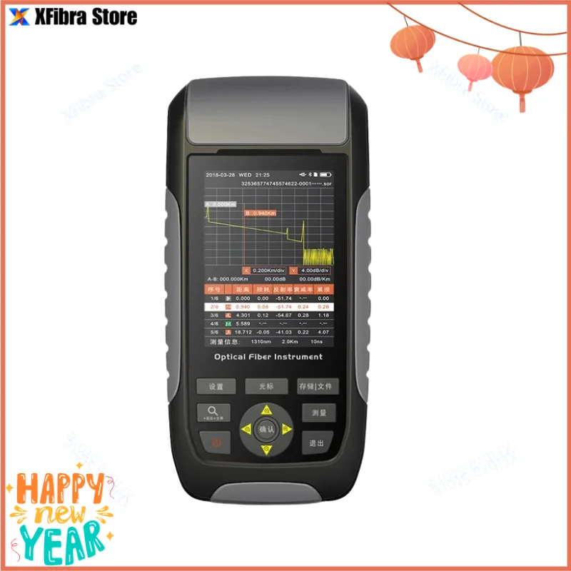 

Mini Fiber Optic Cable Ethernet Tester, OTDR Reflectometer, Color LCD with VFL and OPM Event Map, 22dB, 80km