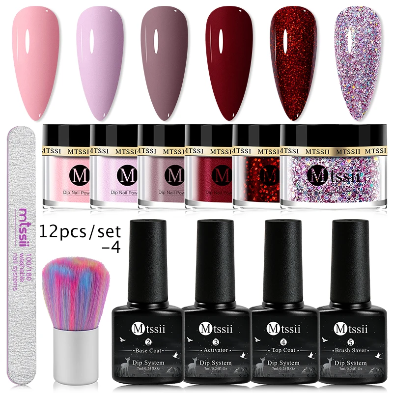 

1 Set Dipping Nail Powder 5g Nude Pink White Powder Dipping System Natural Dry No Lamp Cure Art Decoration Pigment Dust Kit