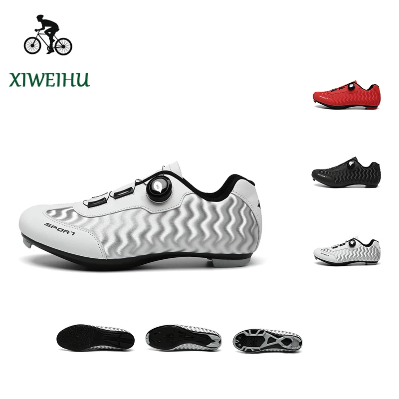 

XIWEIHU Original Road Bike Cycling Shoes MTB RB Unisex Sneakers Locked Cleat Bicycle Riding Breathable Footwear Speed