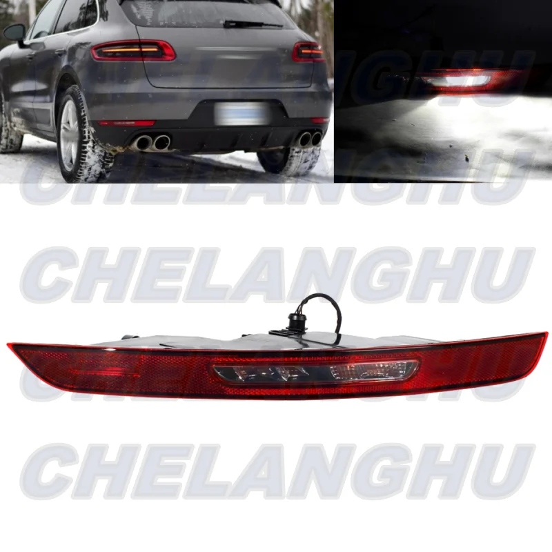 

For Porsche Macan 2015 2016 2017 2018 2019 Left Side LED Rear Bumper Reflector Lights Lamp 95B945725J