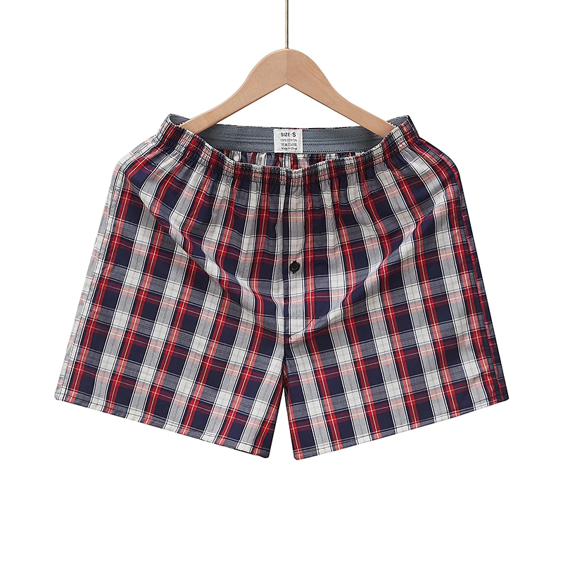 

Men's Striped Boxers Shorts Breathable Home Boxers Male Comfortable Cotton Underwear Arrow Pants Hombre Sleeping Shorts Printed