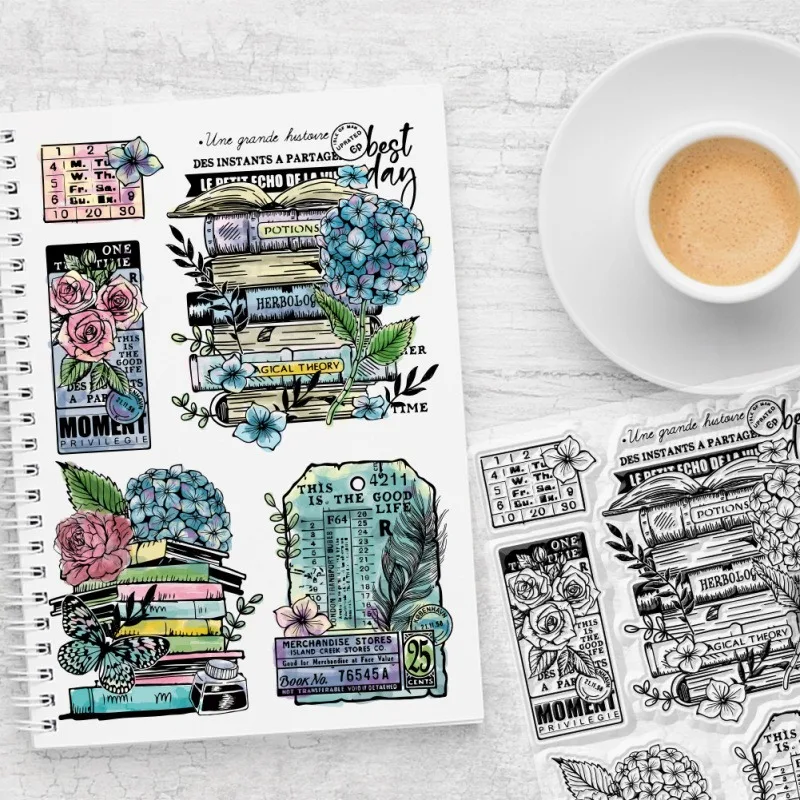 紫陽花 ダイ クリアスタンプ セット スクラップブッキング アルバム