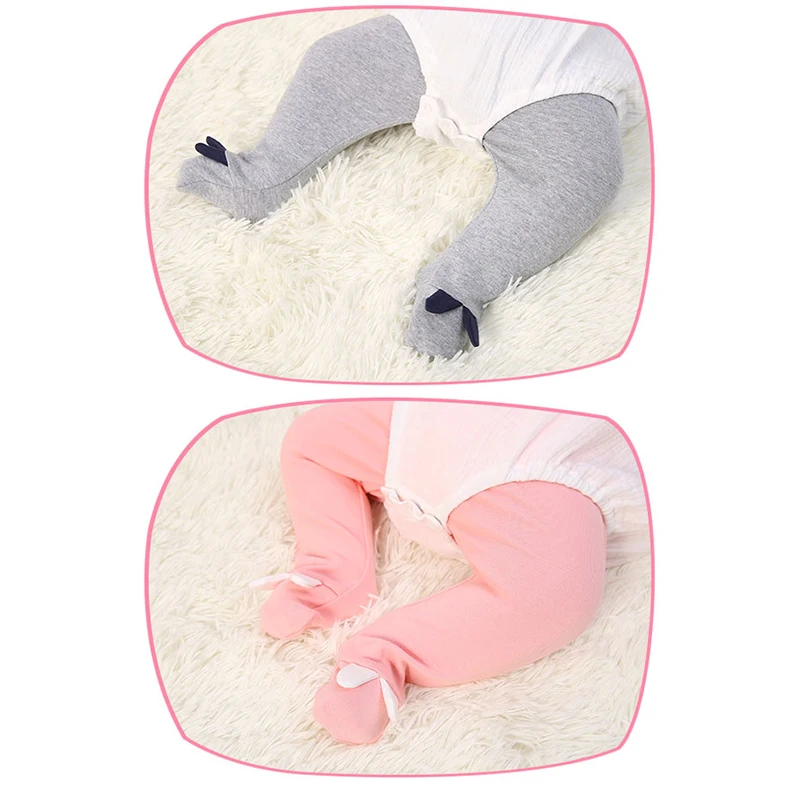 Baby Trousers Baby Leggings 0-18M Baby Girl Pant with Footies Heart Trousers Newborn Infant PP Pant Toddler Girl Clothes Elastic Waist Kid Legging