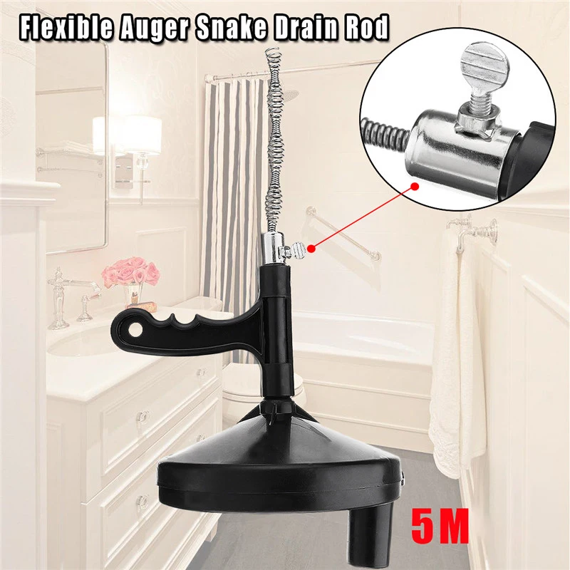 Plumbing Snake Drain Auger Drain Cleaning Cable Plumbers Auger Drain Clog  Remover for Bathtub Drain Bathroom Sink Kitchen - AliExpress