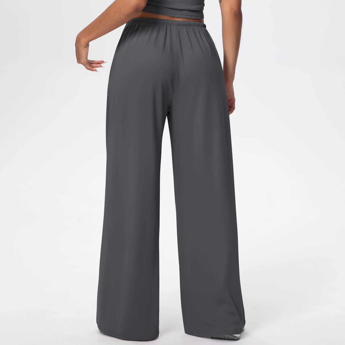 Breathable Solid Color Loose Yoga Pencil Pants Lifting Buttocks Sports Quick Drying Wide Leg Pants With Pockets Gym Yoga Pants