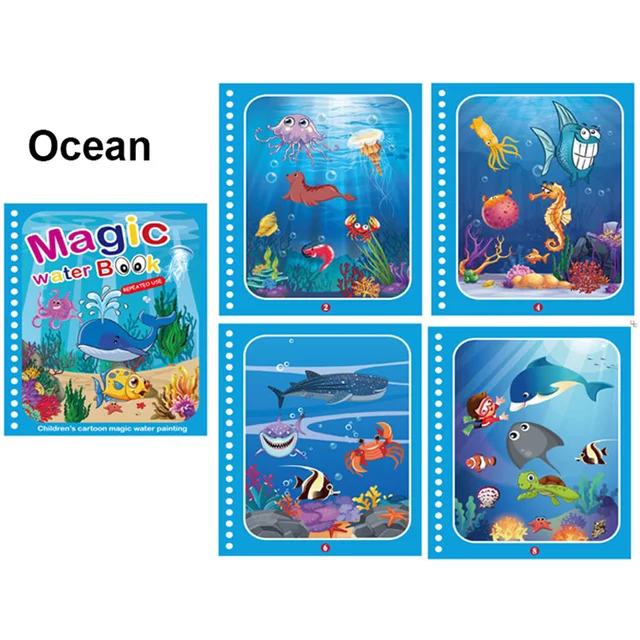 Magic Water Coloring Book Infantil, Jogos para Bebés, Pintura Montessori,  Tinta, Brinquedos Educativos, 1, 2, 3 anos