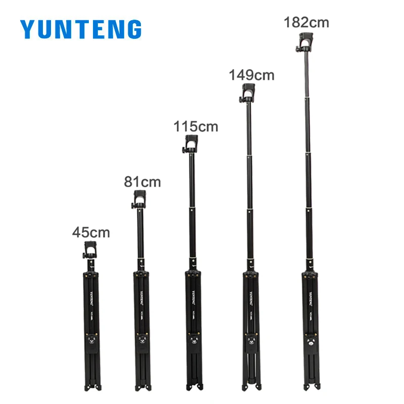 YUNTENG L Mobile Phone Selfie Stick Tripod Heighten Hand-held Selfie Stick Bluetooth Remote Control Video Shooting Bracket