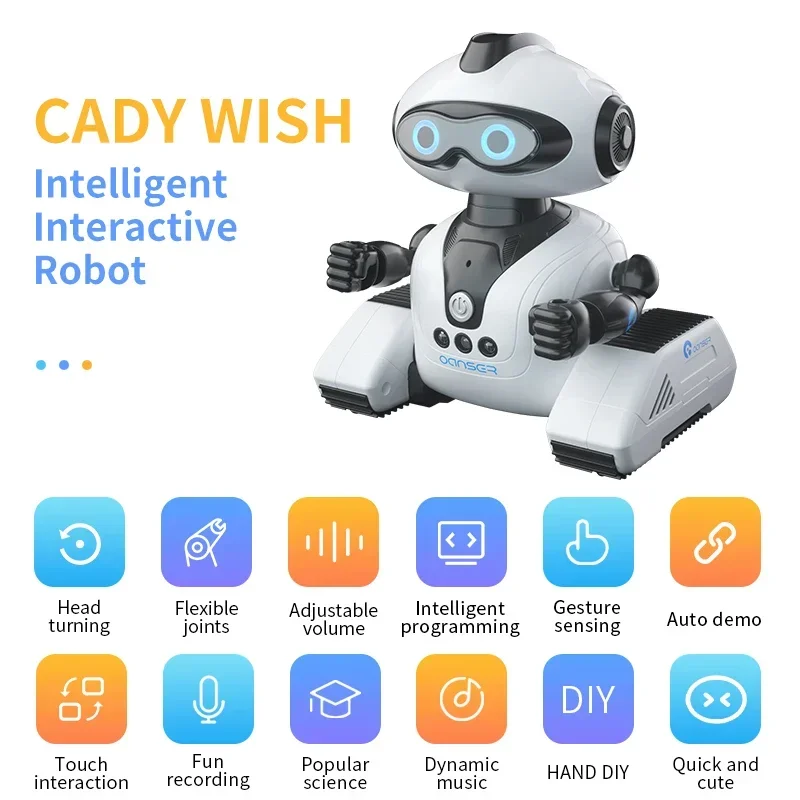 Intelligent Remote Control JJRC R22 Robot Toy Gesture Sensing Music Recording Education Programming Science Popularization Robot 3