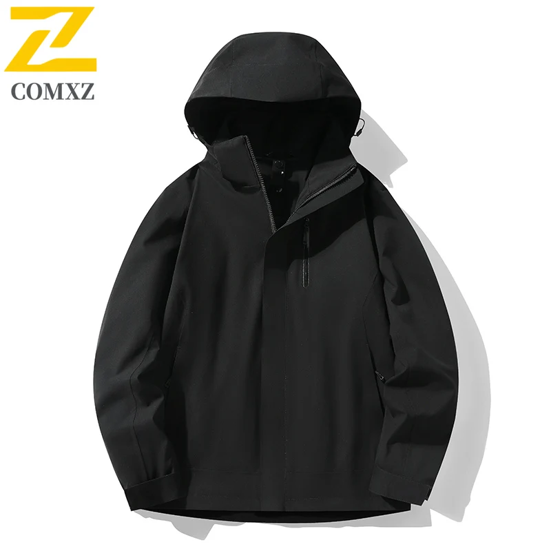Men's Spring Autumn Softshell Jacket Windproof Thermal Fleece Lined Outdoor Hiking Coat Lightweight Mountaineering sport Parka