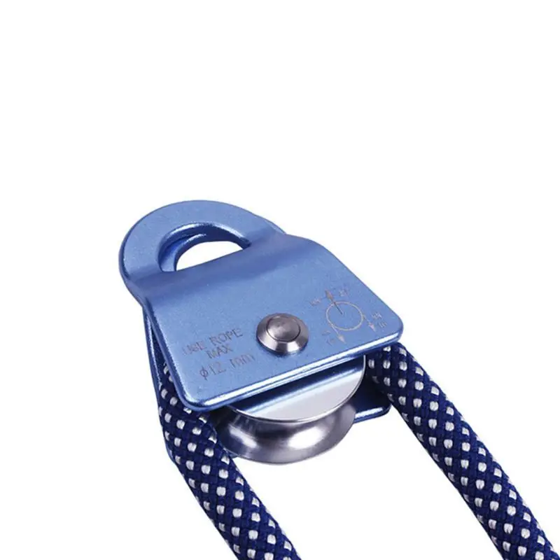 Durable Flexible 2000kg Active Pulley Block 360 Deg Swivel Pulley for Outdoor Ice Belt Lifting Sling Rock Climbing Rope 4