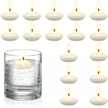 Unscented Floating Disc Candles 1