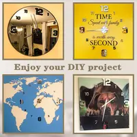 Large 3D Wall Clock DIY Creative Mirror 3