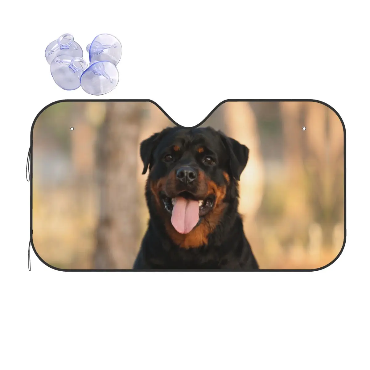 

Rottweiler Dog Retractable Sunshade Windscreen 76x140cm Animal Dogs Lover Aluminium Foil Car Window Windscreen Cover Car-covers