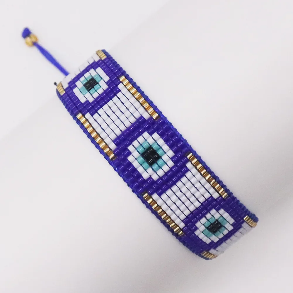 

Rice Ball Bracelet Hand woven personality Devil's Eye fashion Simplicity Bohemia Adjustable Unisex Beaded Bracelet