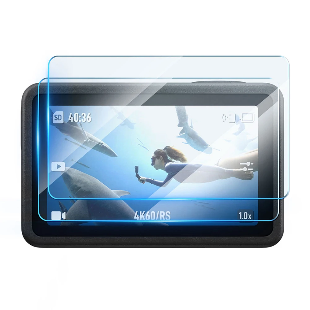 Description Picture 6 of item2 Set Camera Lens Screen Protector Film 9H Hardness Tempered Glass Screen Protector for DJI Osmo Action 5 Pro Camera Accessories