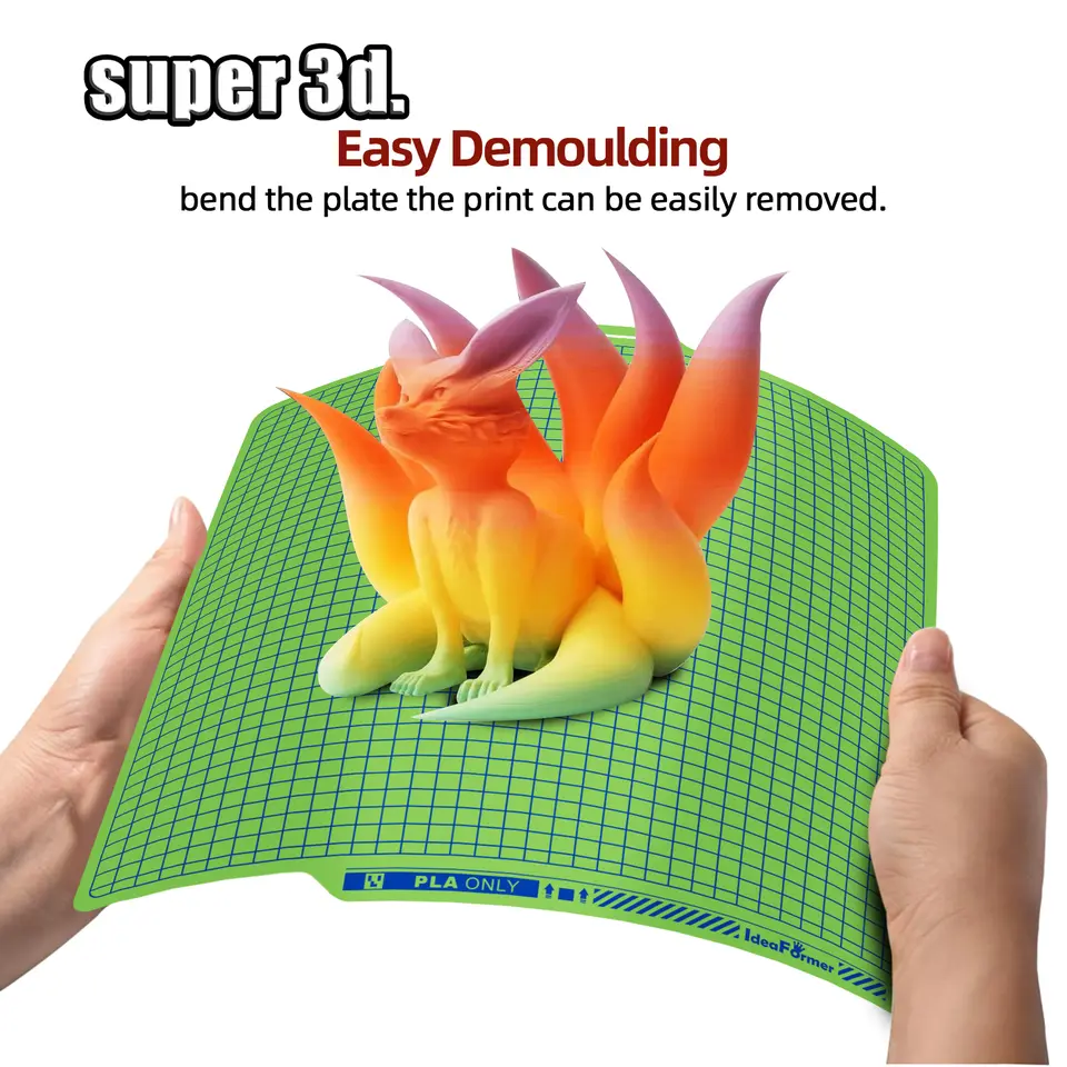 PLA Plate For Bambu Lab Build Plate Cool Plate P1P X1C A1 P1S Bambulab Cold Plate Dual Sided Super Adhesion Bamboo Heat Bed image 4