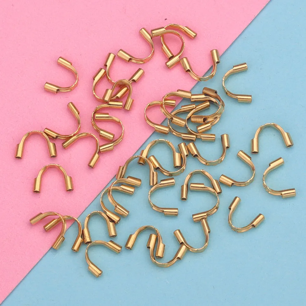 100pcs/lot 4.5x4mm Wire Protectors Wire Guard Guardian Protectors loops U  Shape Accessories Clasps Connector For Jewelry Making - AliExpress