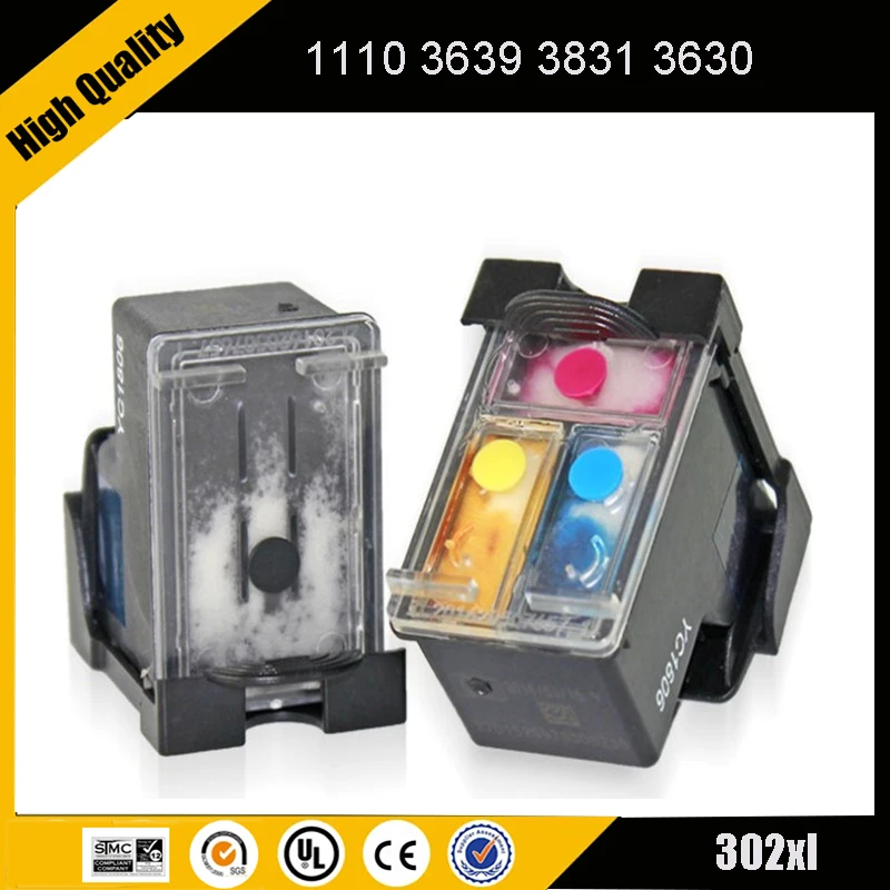 Einkshop 302 Cartucho de Tinta Remanufaturado para hp 302 302xl Deskjet 1110 2130 para Hp302xl Envy 4520 Ns45 Officejet 3630 3639