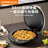 Electric baking pan suitable household use. Features knob temperature adjustment double-sided heating. pancake pan grill machine 3