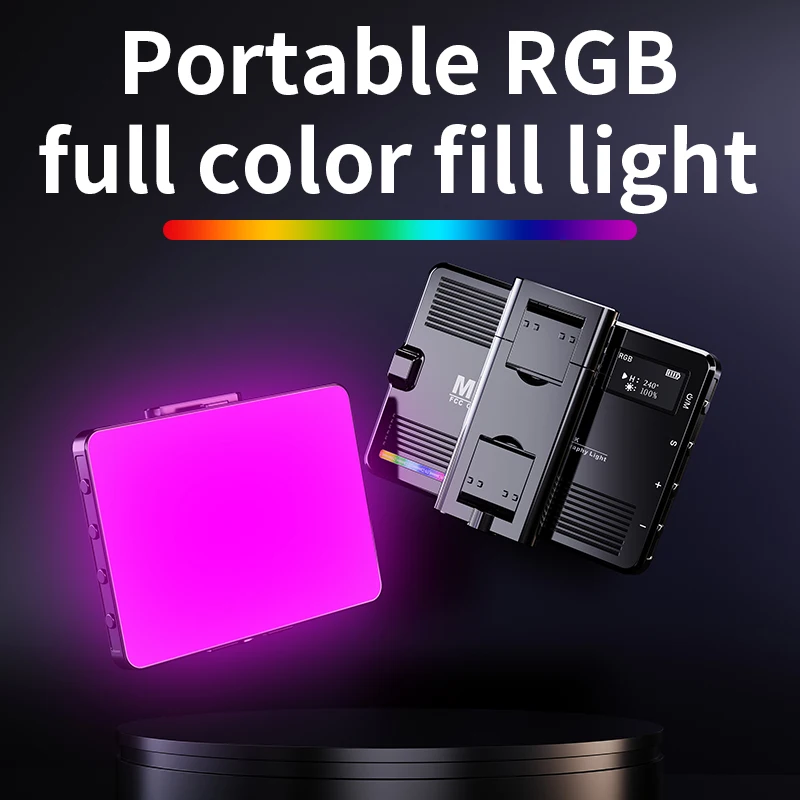 LED Three-color Phone Selfie Fill Light RGB Full-color Photography And Camera Phone Live Broadcast Shooting Vlog Video Light selfie fill light selfie light shooting light fill light photo studio light live stream ring light