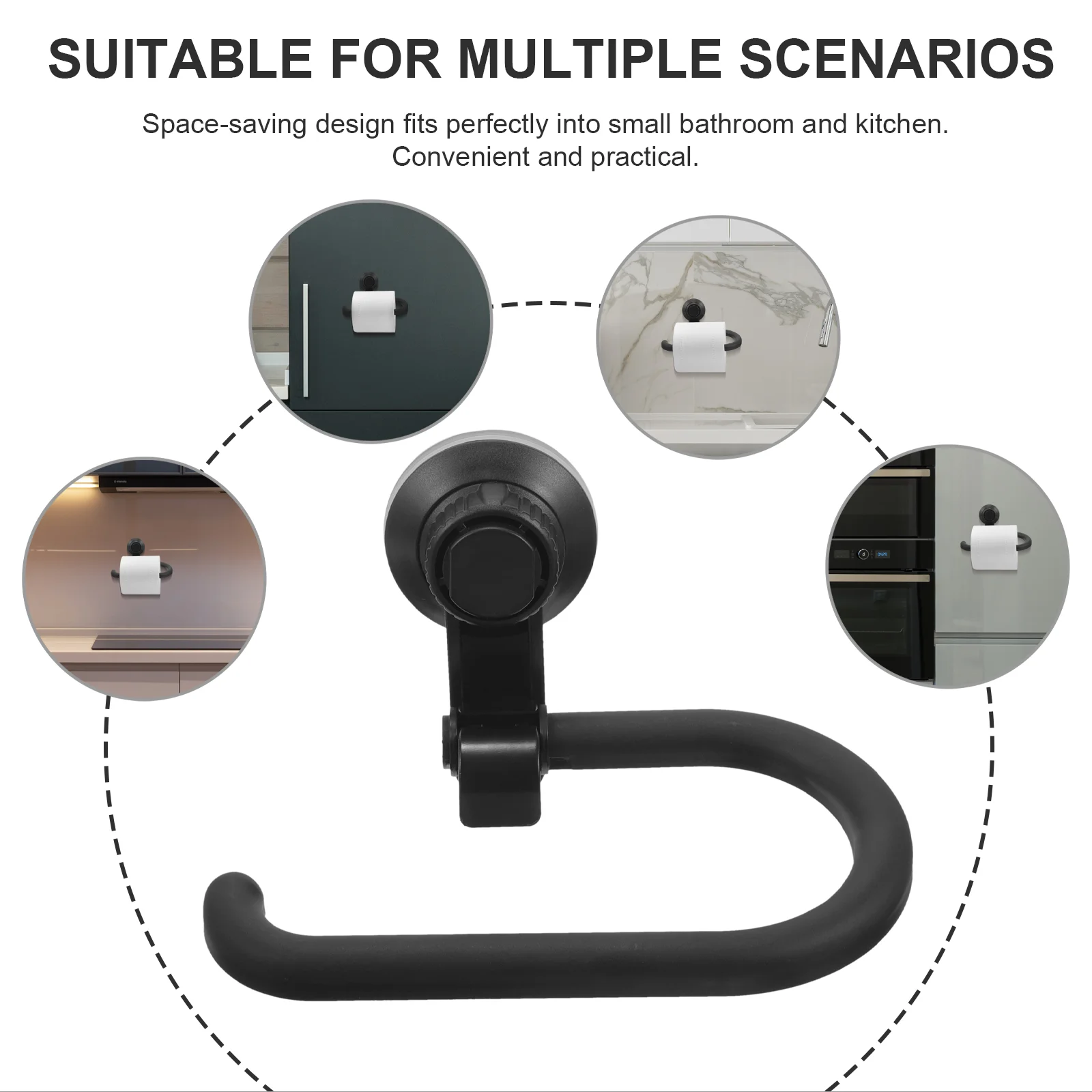 Suction Paper Towel Holder Bathroom Rack