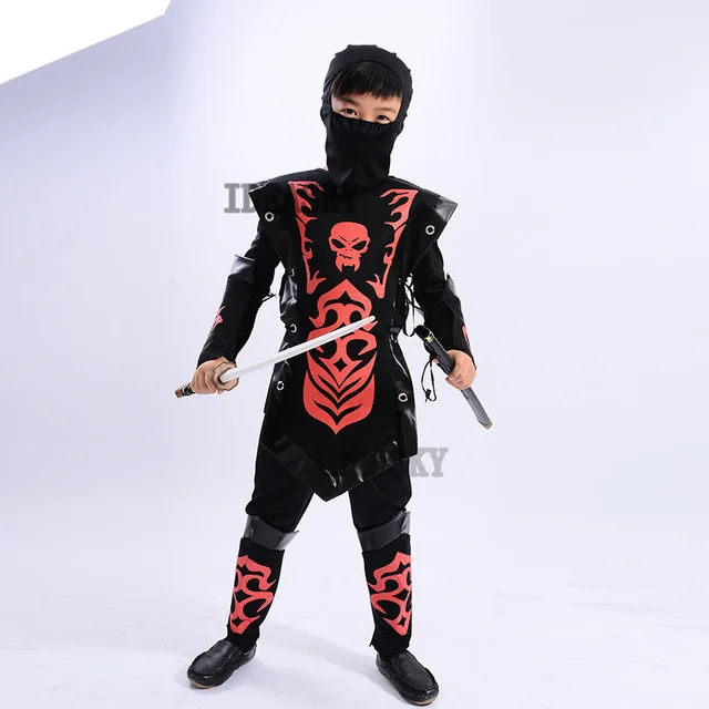 Black Ninja Costume Anime Ninja Toy Set Fighting Samurai Costume Mask  Children's Holiday Best Gift - AliExpress