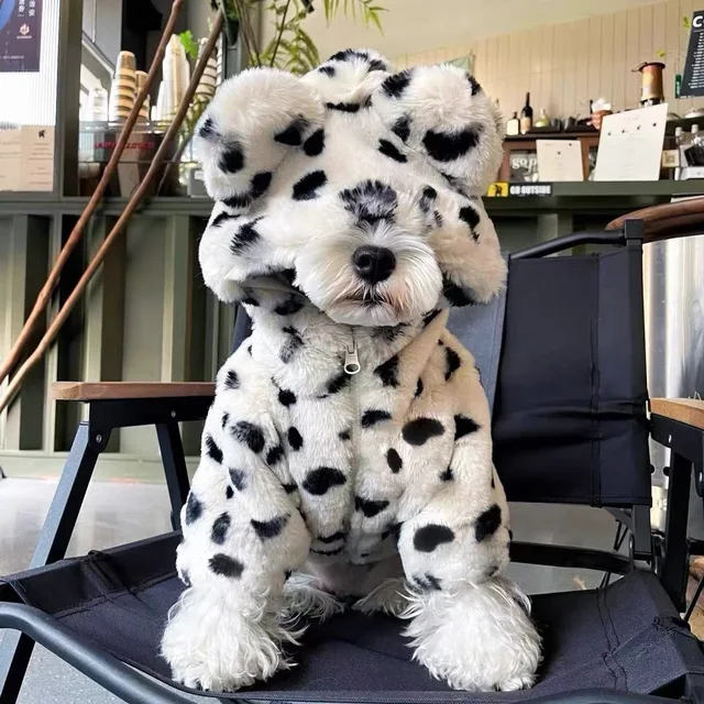 Dog clothes autumn and winter thickened warm schnauzer fah bichon teddy small and medium-sized dog net red fur coat Dog clothes autumn and winter thickened warm schnauzer fah bichon teddy small and medium-sized dog net red fur coat