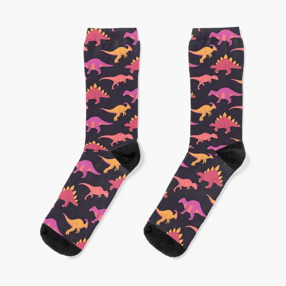 

Mosaic of dinos 3 Socks Toe sports Novelties new year short Socks Men Women's