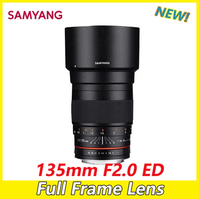 Samyang 135mm F2.0 ED full frame Lens Aspherical Telephoto for
