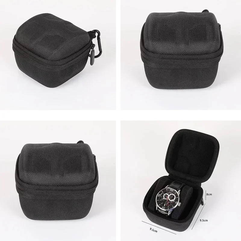 Luxury Black Watch Travel Roll Case - Shockproof Storage & Display Organizer