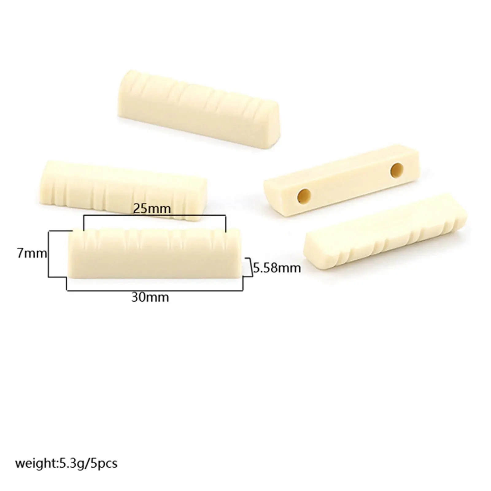 8 String Mandolin Nut 5 Pieces Instrument Accessories Durable Repair Accessories Slotted Mandolin Nut